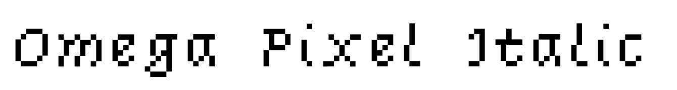 Omega Pixel Italic
